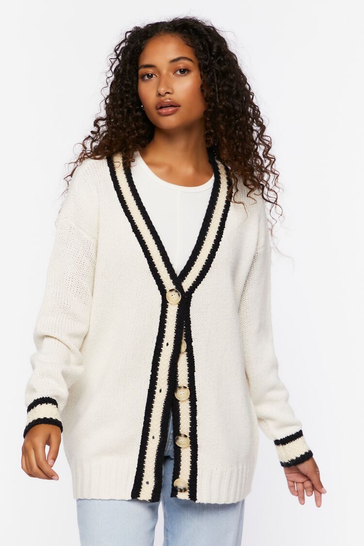 Varsity-Striped Cardigan Sweater | Forever 21 (US)