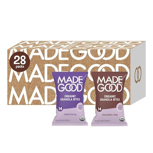 MadeGood Granola Bites Variety 28-Pack, Chocolate Chip and Mixed Berry | Amazon (US)