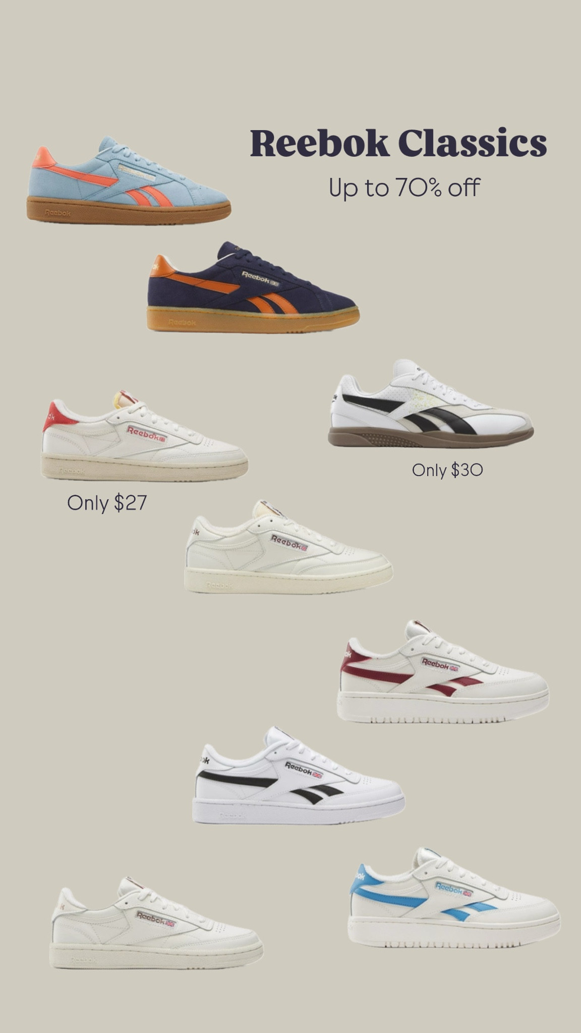 Reebok’s on major sale!! 👟 

#LTKHoliday #LTKSaleAlert #LTKFindsUnder100