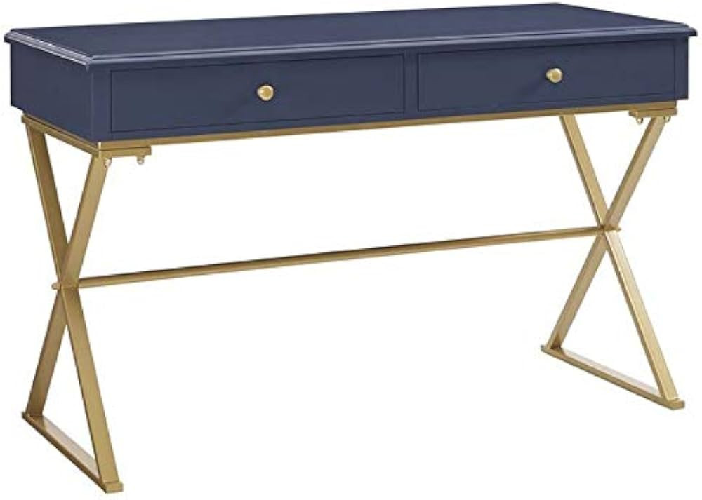 Scranton & Co Writing Desk in Blue and Gold | Amazon (US)