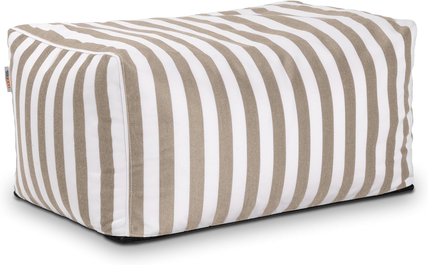 Jaxx Leon Outdoor Bean Bag Ottoman, Taupe Striped | Amazon (US)