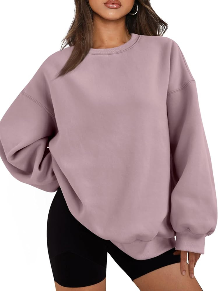 EFAN Womens Oversized Sweatshirts Hoodies Fleece Crewneck Sweaters Casual Tops Comfy Fall Fashion... | Amazon (US)
