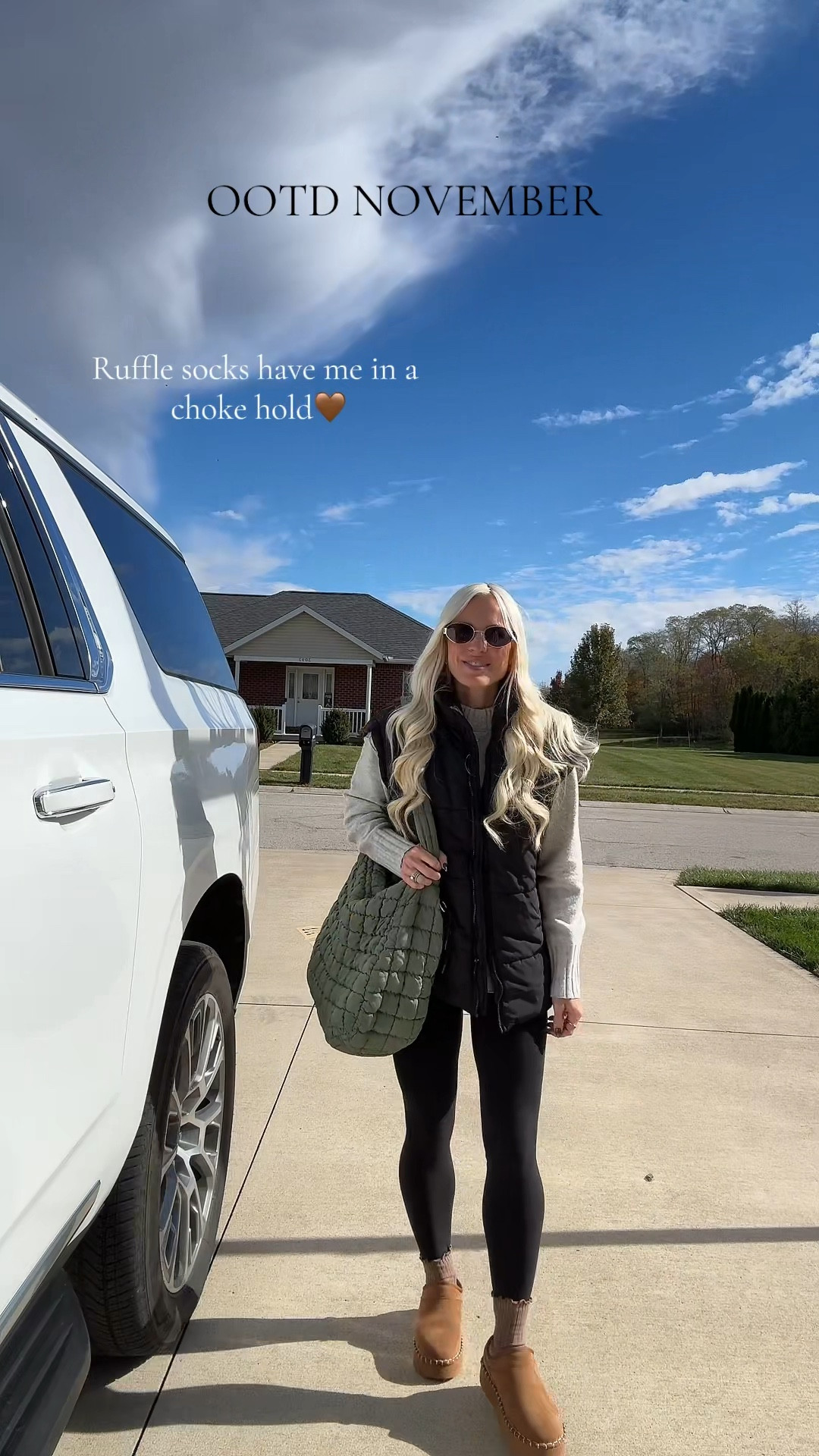 Oversized vest and ruffle socks have me in a chokehold this fall/winter! @walmart finds! #walmart 

#LTKStyleTip #LTKSaleAlert #LTKPetite