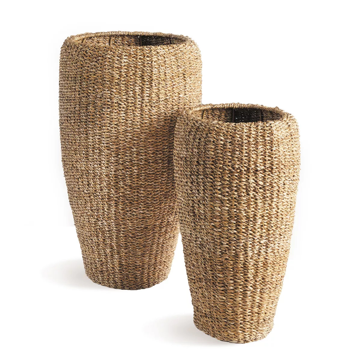 Plum & Post Seagrass Tall Round Planters, Set Of 2 | Target
