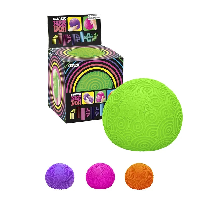 NeeDoh, Super Ripples Fidget Ball - Rubber, Novelty Toy, (1 Piece, Color May Vary), Children Ages... | Walmart (US)
