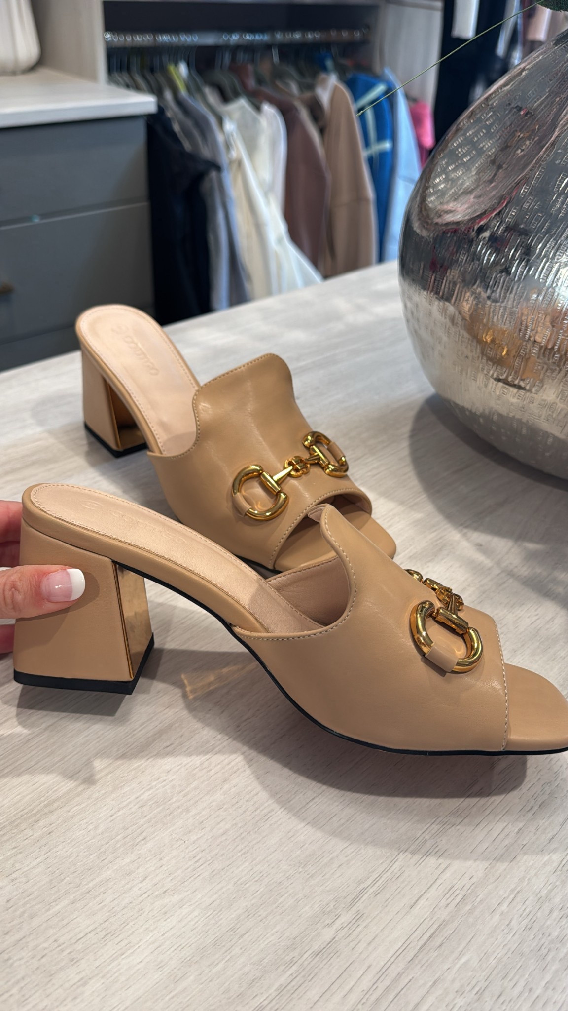 Designer inspired Amazon block heels
Perfect for work or events 
Color: khaki 
I wear between 7.5-8 and ordered an 8

#LTKShoeCrush #LTKWorkwear
