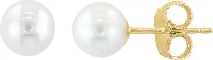 EFFY 14K Yellow Gold 5-5.5mm Freshwater Pearl Stud Earrings | Nordstromrack | Nordstrom Rack