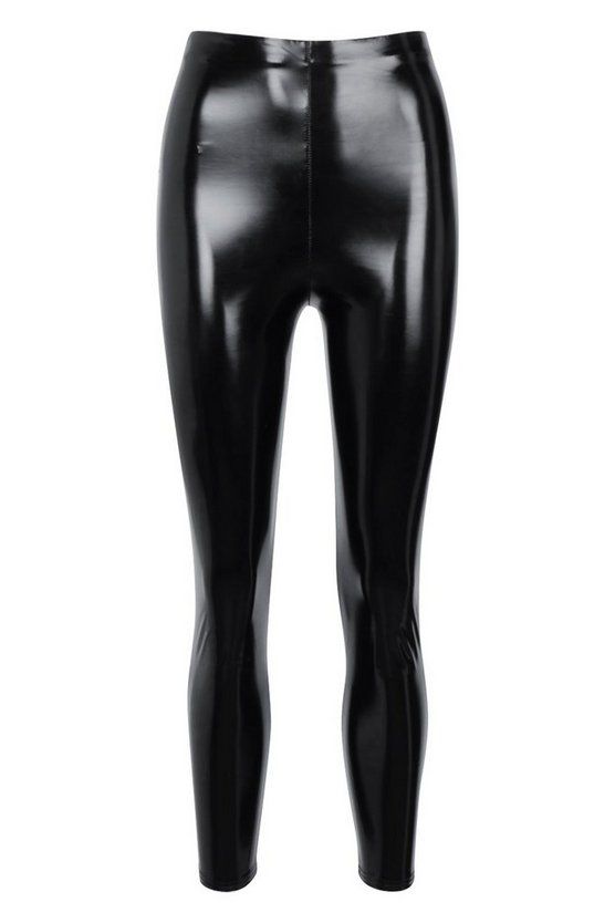 High Waist Stretch Vinyl Leggings | Boohoo.com (US & CA)