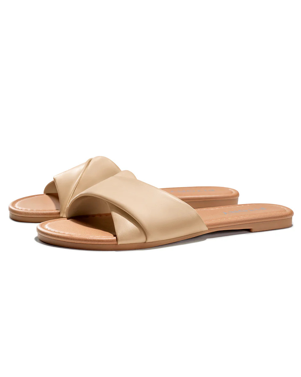 Tina | Women's Simple Flat Slides | Fitory Footwear US