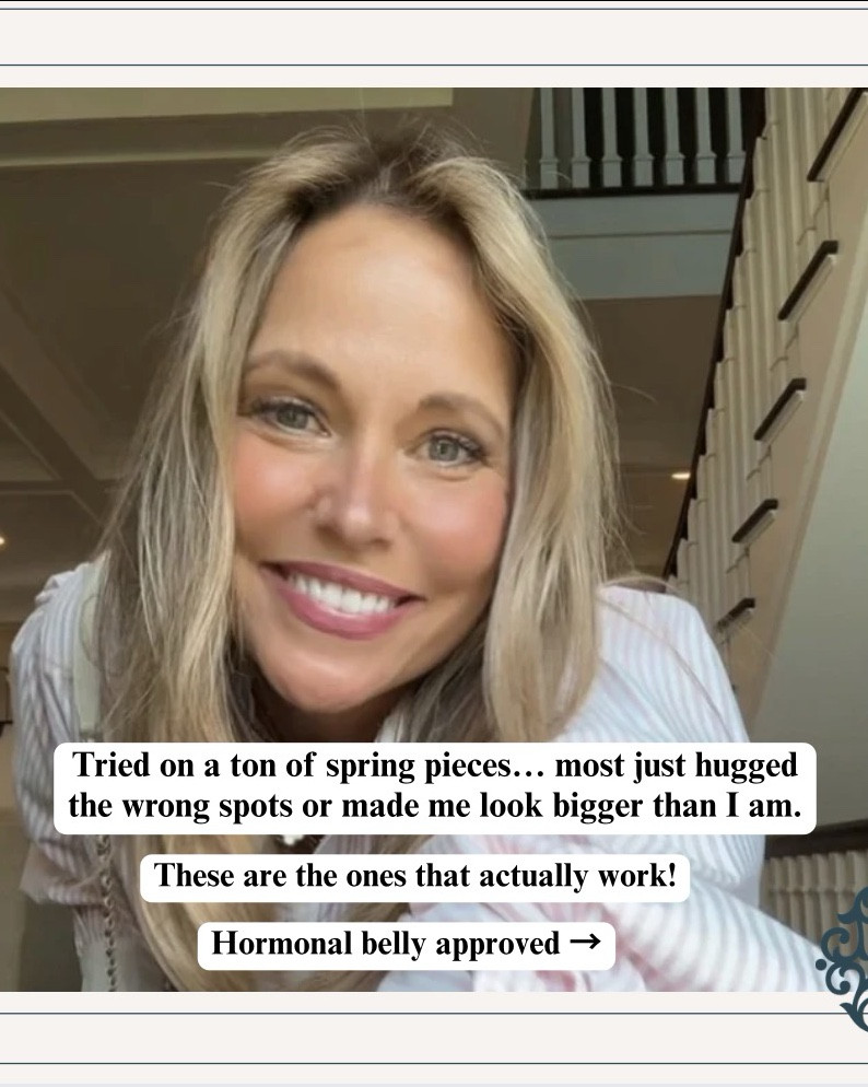 These spring looks really help with those of us that had the meno-belly suddenly appear out of nowhere! 

#LTKMidsize #LTKOver40