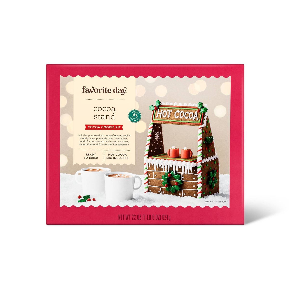 Holiday Hot Cocoa Stand Gingerbread House Kit - 25.3oz - Favorite Day™ | Target