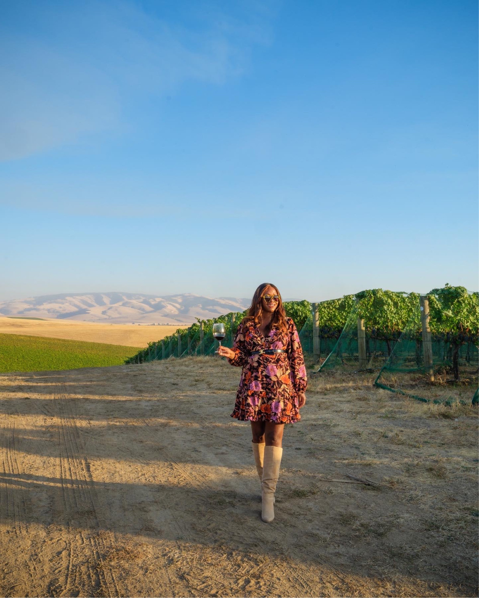 Fall winery outfit idea / mini skirt and suede boots / wearing a size Large in the dress!

#LTKtravel #LTKstyletip #LTKSeasonal
