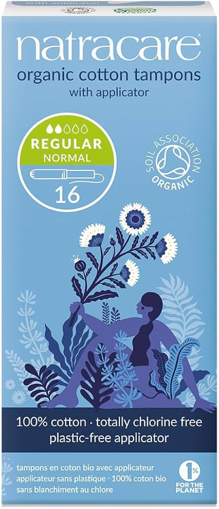 Amazon.com: Natracare Organic Cotton Regular Tampons with Cardboard Applicator, Plastic Free, Chl... | Amazon (US)