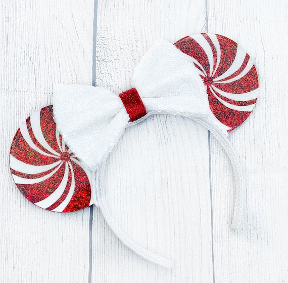 Peppermint Swirl Minnie Ears Christmas Minnie Ears Disney | Etsy | Etsy (US)