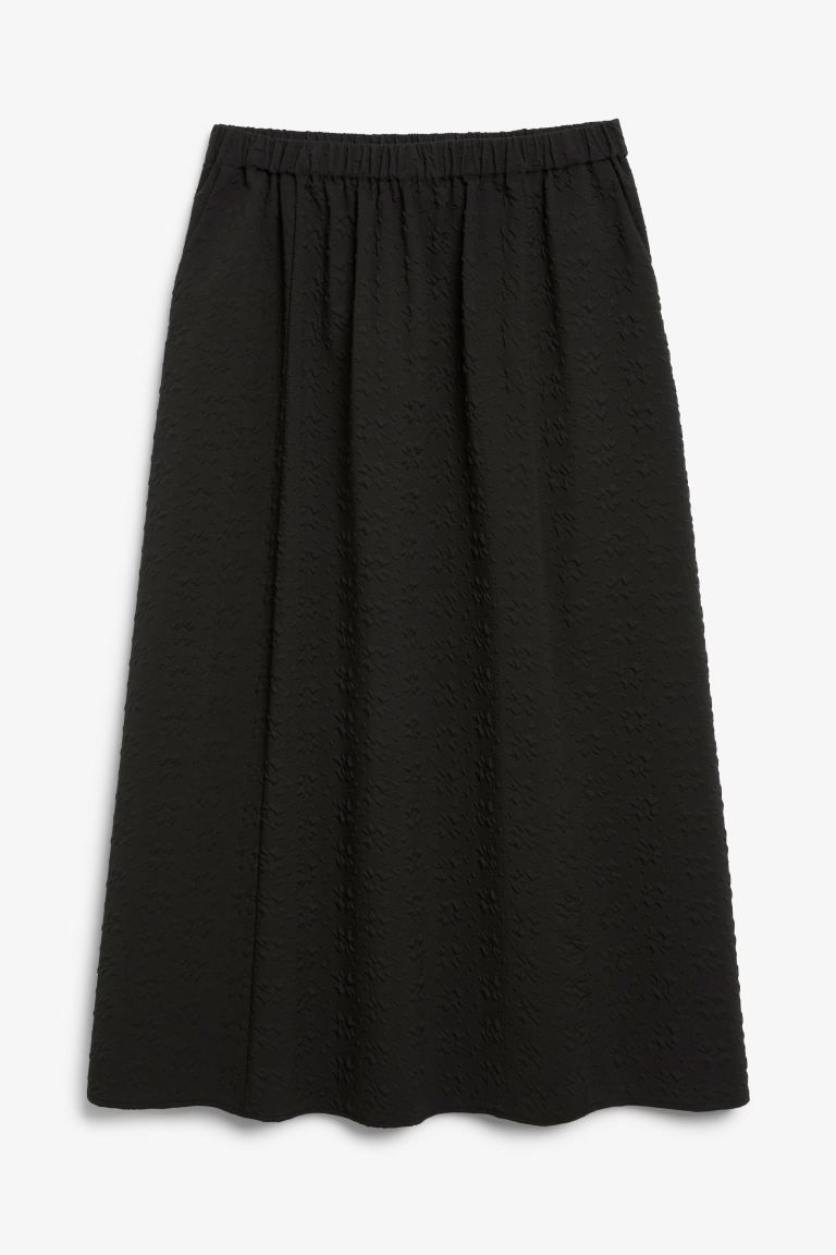 Textured high waist A-line skirt | H&M (UK, MY, IN, SG, PH, TW, HK)