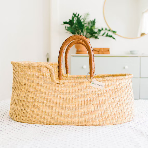 Baby Moses Basket, Handmade Bassinet, Baby shower gift, Baby Bassinet, Baby Nursery Decor, Natura... | Etsy (US)