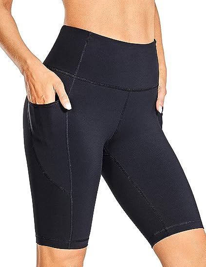 CRZ YOGA Women's Workout Shorts High Waist Yoga Biker Shorts Athletic Running Shorts with Pockets... | Amazon (US)