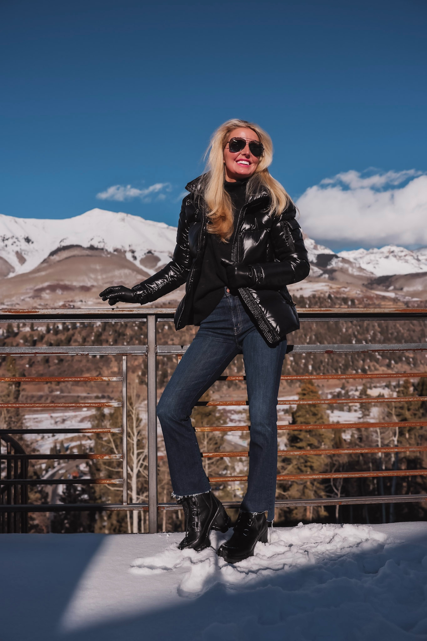 This chic winter outfit is perfect for a casual day running errands, doing school drop-offs, or meeting friends for coffee. It’s also proof that snow boots don’t have to detract from your outfit—they can actually elevate it! In my case, these boots also add literal elevation and height, which helps me look longer and taller (a bonus at 5’4”!)

My head-to-toe look is made up of a bunch of my go-to winter heavy hitters, all available at @Nordstrom! My SAM. New York puffer jacket in “Jet” black is sleek, glossy, and ultra-warm. It's also very versatile, not to mention super modern and on-trend. This puffer has been my go-to for years now. (I also own it in navy.) The jeans are another amazing go-to for me. I love them so much, I own them in multiple washes. The fit is super flattering, and the cropped style is a fail-safe length to go with winter boots so there’s no issue with the hemline and the boots. #NordstromPartner

To stay extra cozy, I'm wearing a classic black cashmere turtleneck— the ultimate in timeless winter style. (It’s also the warmest option that still layers beautifully.) Then I added tech-touch leather gloves lined with cashmere to keep my hands warm and functional and oversized silver-and-black Ray-Ban aviators for that extra cool factor. 

Fits run true to size for all.

~Erin xo 

#LTKSeasonal #LTKOver40