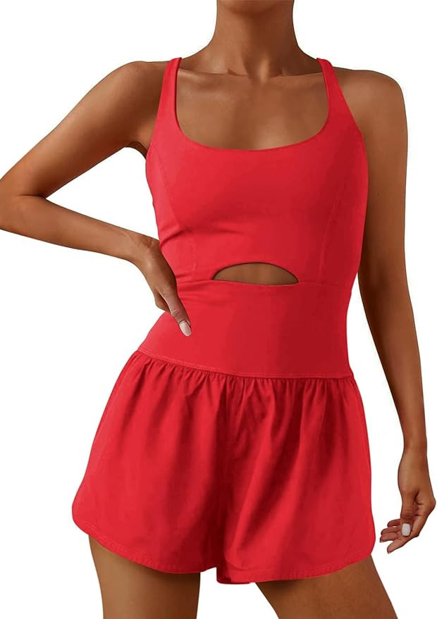 ReachMe Womens Running Onesie Workout Rompers Athletic Rompers One Piece Outfits Exercise Jumpsui... | Amazon (US)