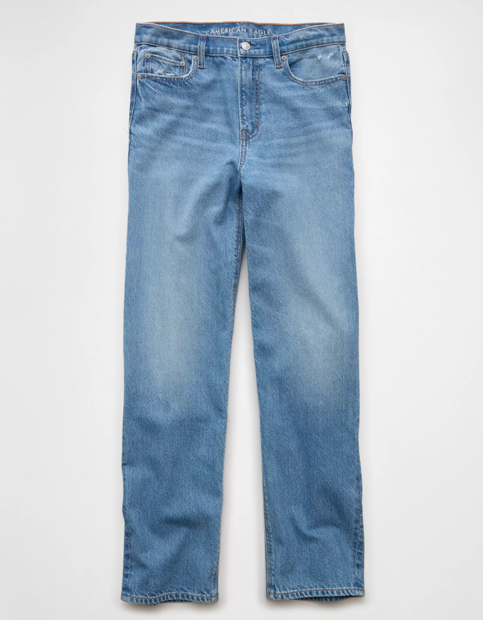 AE Strigid Super High-Waisted Baggy Straight Jean | American Eagle Outfitters (US & CA)