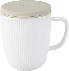 emoi 16 OZ Large Porcelain Tea Cup with Infuser and Lid, Tea Mug with Tea Strainers for Loose Tea... | Amazon (US)