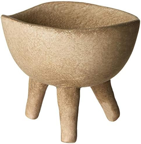 Creative Co-Op Small Matte Taupe Terracotta Footed Planter | Amazon (US)