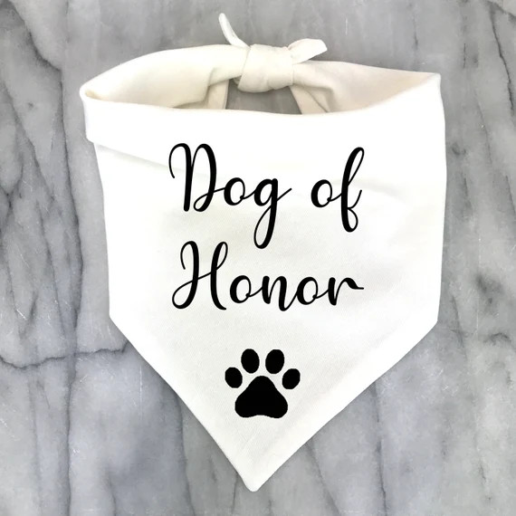 Wedding Dog Bandana Dog of Honor Wedding Attire Engagement - Etsy | Etsy (US)