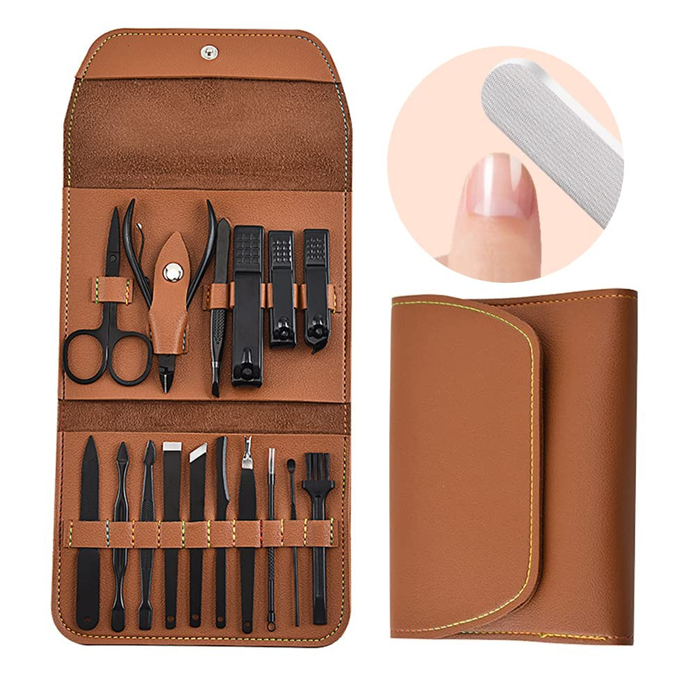 Leywill 16 In 1 Stainless Steel nail grooming ProfessionalManicure Set Pedicure Kit Nail Scissors... | Amazon (US)