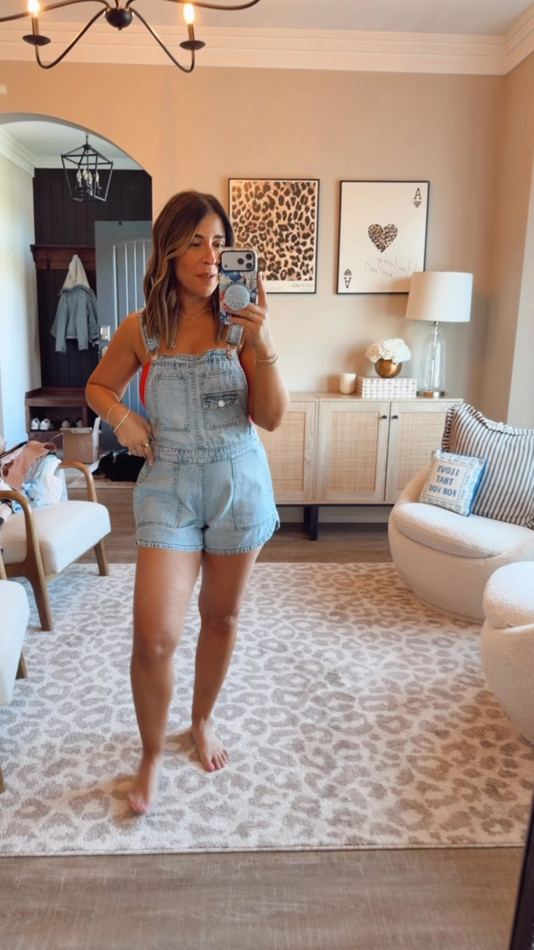 Small in overalls 
Xsmall in tube top 

#LTKPetite #LTKootd #LTKSaleAlert