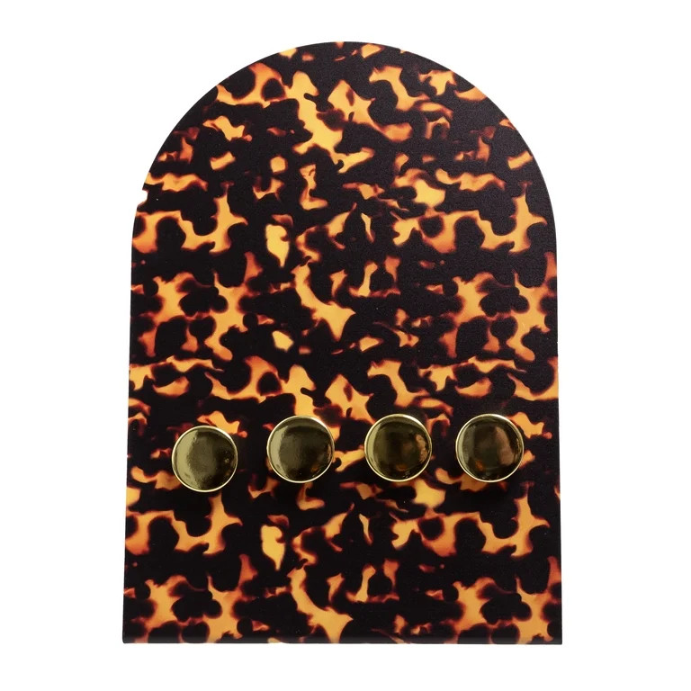 Pearhead Tortoiseshell Arch Magnetic Bulletin Board with Gold Dome Magnets, 7.87 x 11 Inches | Walmart (US)
