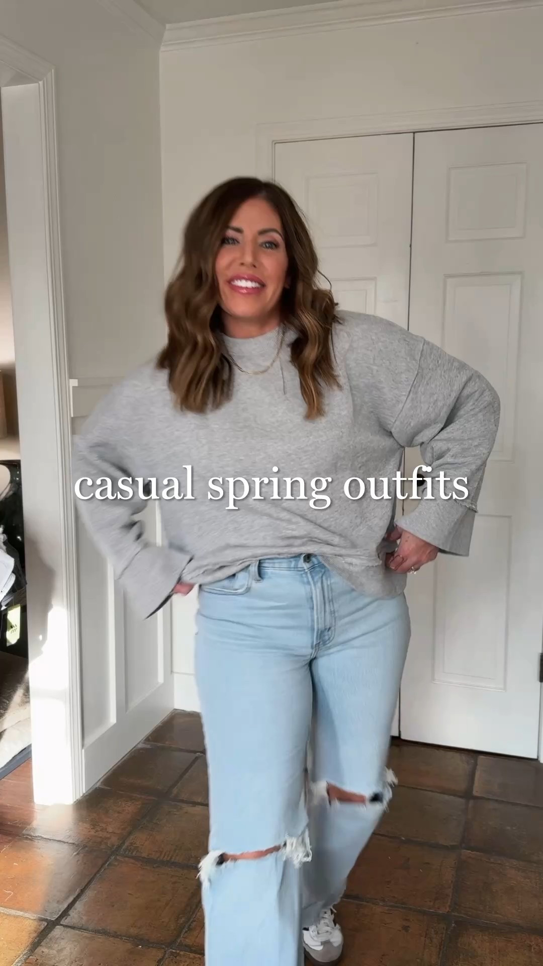 Casual spring outfits

1- super cozy elevated sweatshirt with bell sleeves/ size medium. High-rise 90s relaxed straight jeans size 28R🚨 on sale 30% off🚨
Suede sandals, true to size and Adidas Samba’s/size down half a size . Suede saddlebag under $190 🚨woven curve shoulder bag on sale 25% off with code made better.🚨
2- shirrred white button down top- m
High rise flared wide leg, crop jeans size 28R . Target sandals/True two size/$25.
Suede saddle bag under $190 

3- same white button down paired with high-rise sailor jeans from target in this pretty new emerald green suede, saddle, bag, and target sandals

4- crochet sweater, vest, size, medium, and green jeans

5- black crochet sweater, vest, size medium, and low rise loose jeans size 29

6-gray linen blend cap sleeve tee- size m only $12 and high-rise loose jeans

7-white linen blend tee- size m only $12 high-rise loose jeans & target bag


#LTKOver40 #LTKStyleTip #LTKSaleAlert