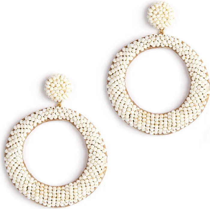 Asta Beaded Hoop Drop Earrings | Nordstrom