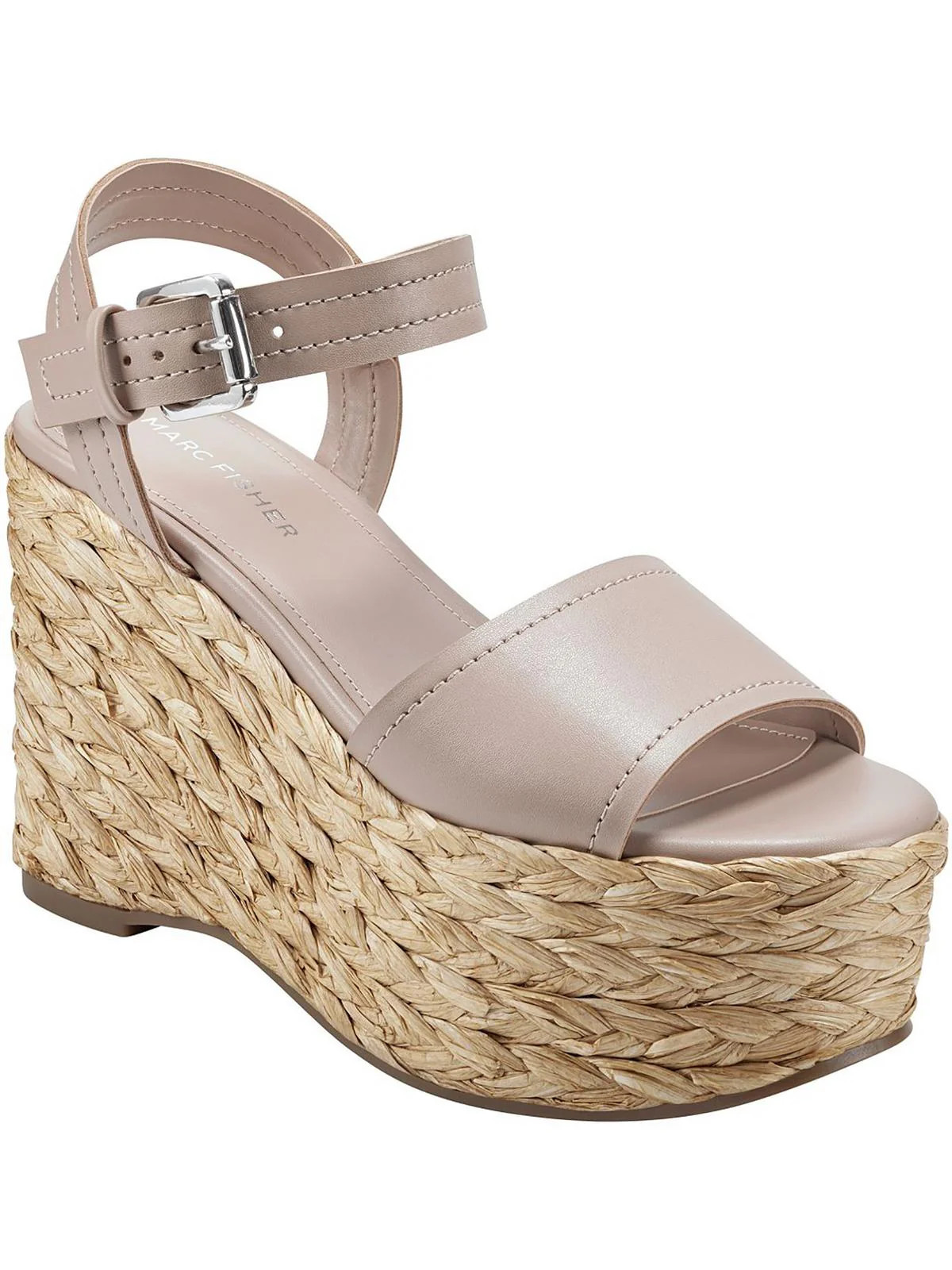Burian Womens Faux Leather Platform Wedge Sandals | Shop Simon