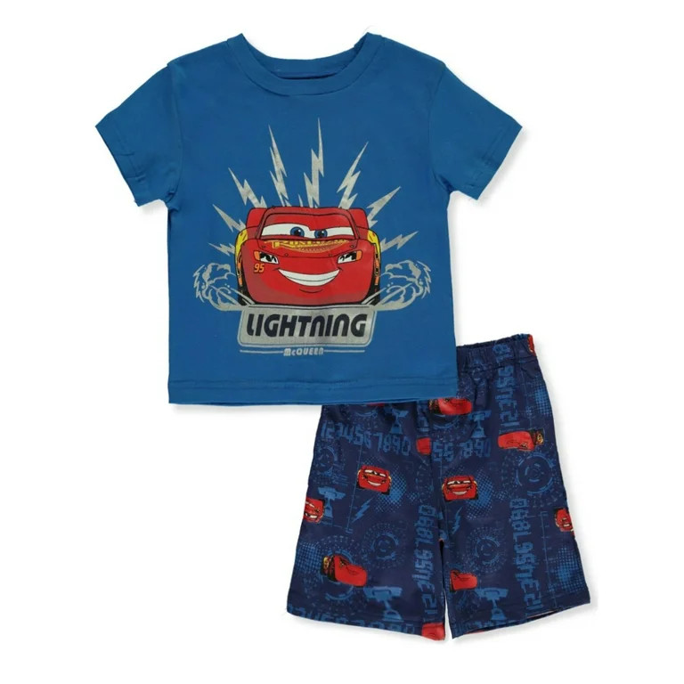 Disney Boys' 2-Piece Lightning McQueen Shorts Set Outfit - red/multi, 3t (Toddler) - Walmart.com | Walmart (US)