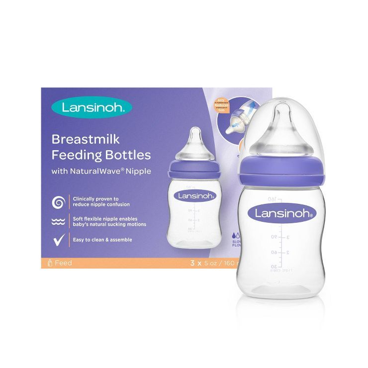 Lansinoh Momma Feeding Bottle with Natural Wave Nipple - 5 fl oz/3ct | Target