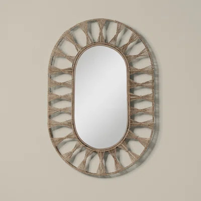 Ojai Oval Mirror in Natural | Perigold