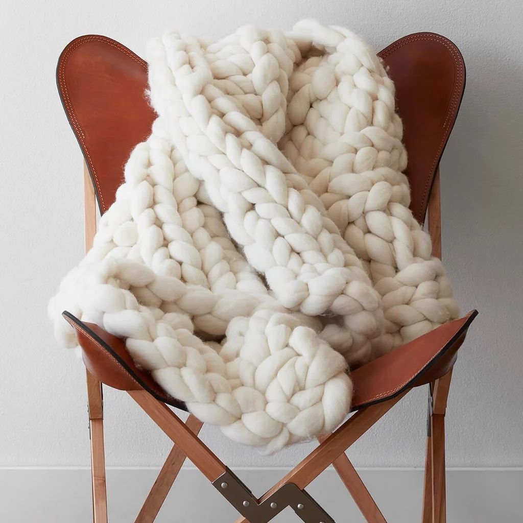 Chunky Knit Throw Blanket | Handcrafted with Merino Wool   – The Citizenry | The Citizenry