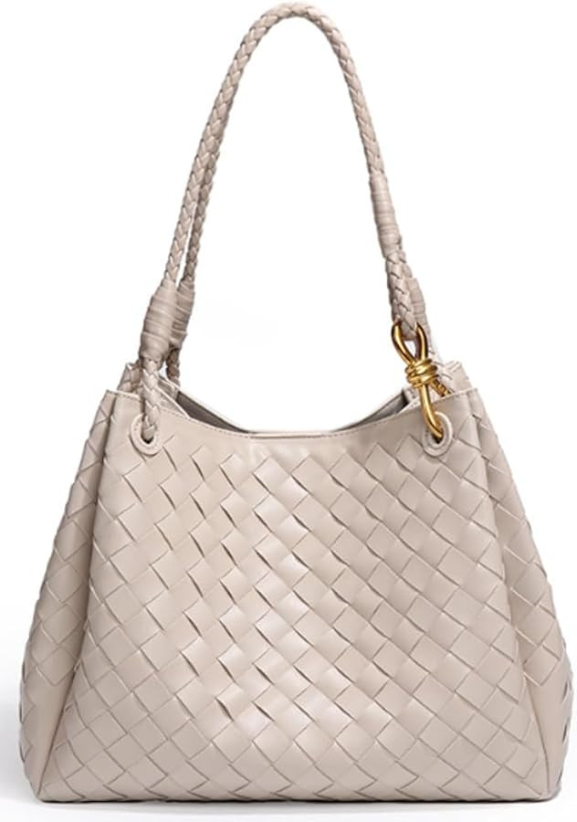 2 Pcs Slouchy PU Leather Woven Bucket Hobo Bags Women Underarm Shoulder Crossbody Purse Top-handl... | Amazon (US)