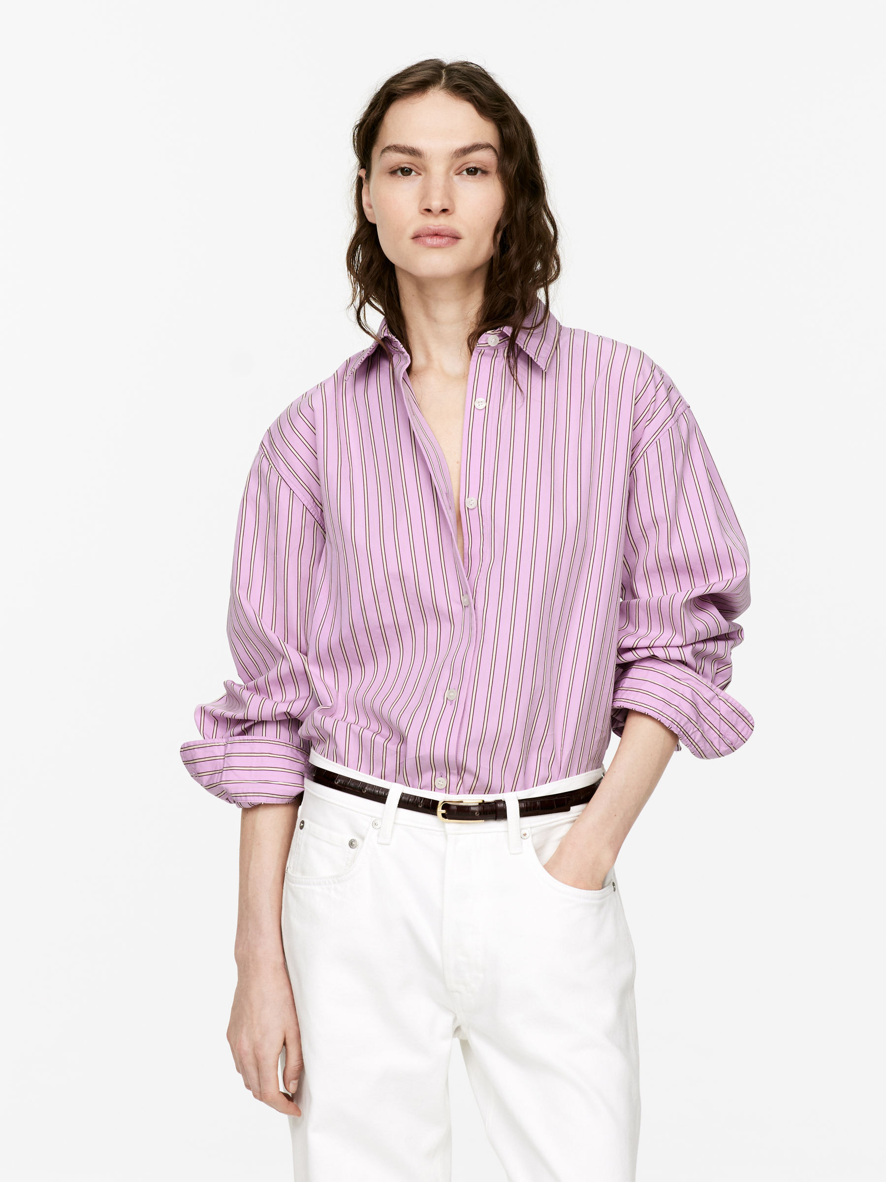Relaxed Poplin Shirt – Pink – Women – ARKET GB | Arket UK