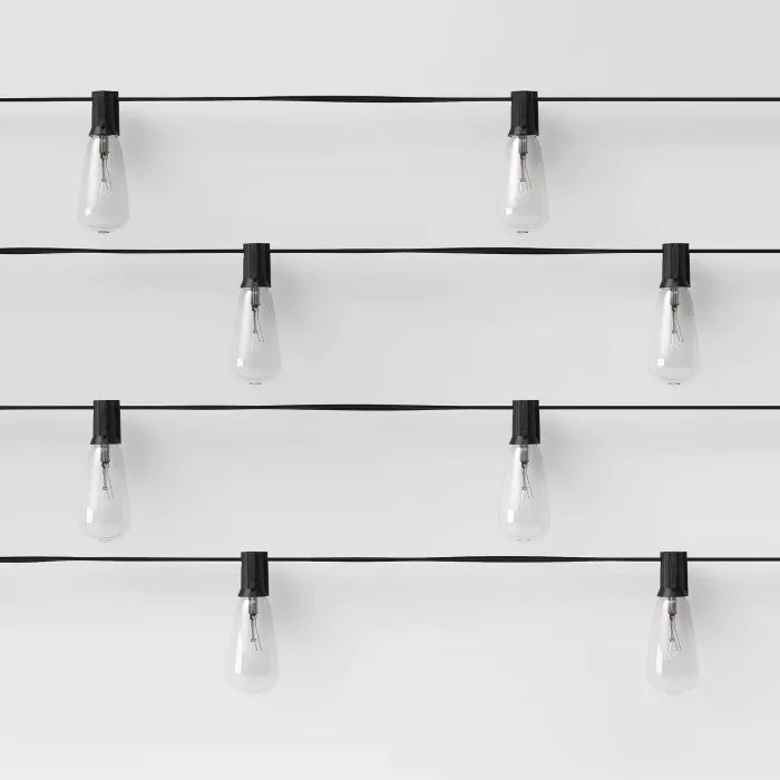 10ct Incandescent Vintage Filament Bulb String Lights Clear - Smith & Hawken™ | Target