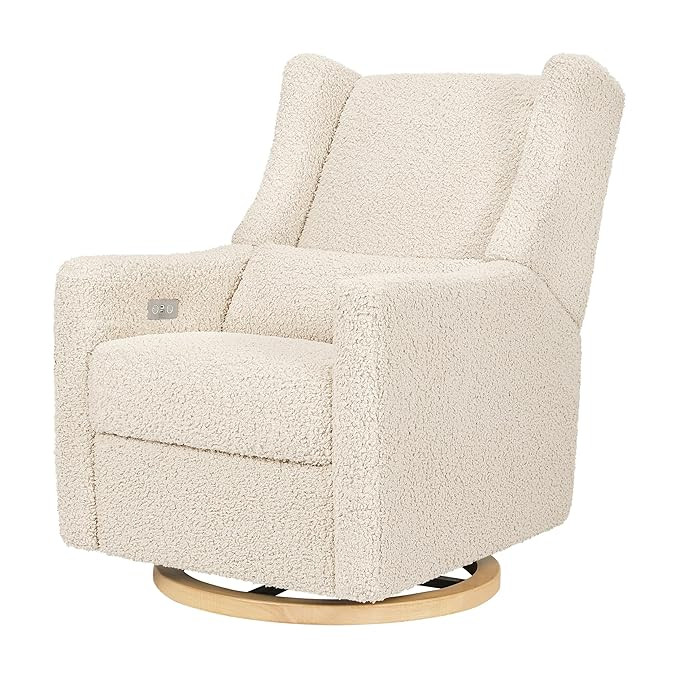 Kiwi Glider Recliner w/Electronic Control and USB | in Almond Teddy Loop w/Light Wood Base, Green... | Amazon (US)