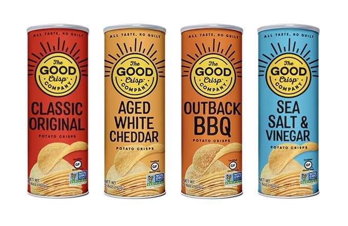 The Good Crisp Company, Potato Chips Variety Pack, 5.6 Ounce Canisters, Pack of 4 (Variety Pack) ... | Amazon (US)