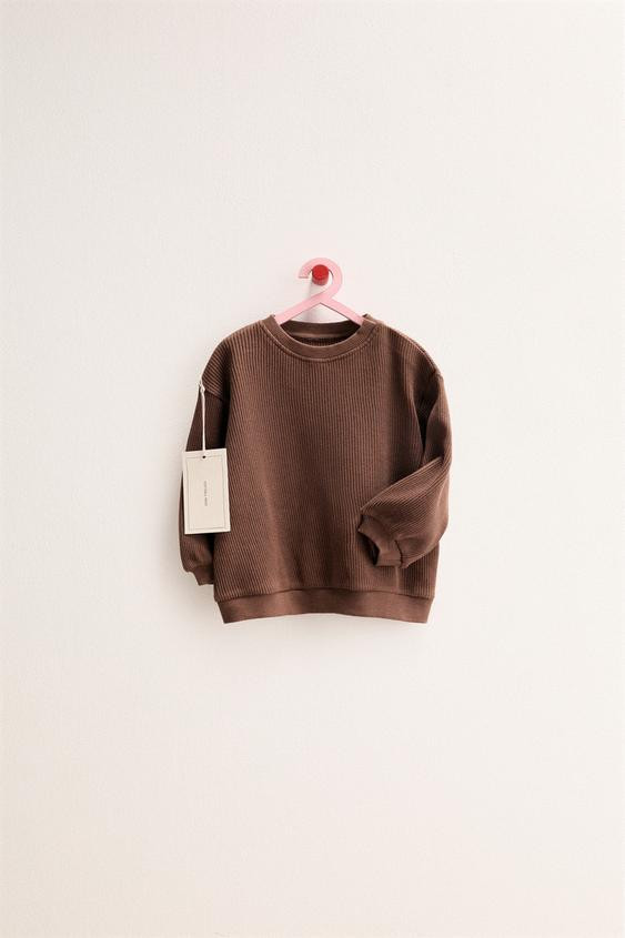 ZARA TIMELESS - WAFFLE-KNIT SWEATSHIRT | Zara UK