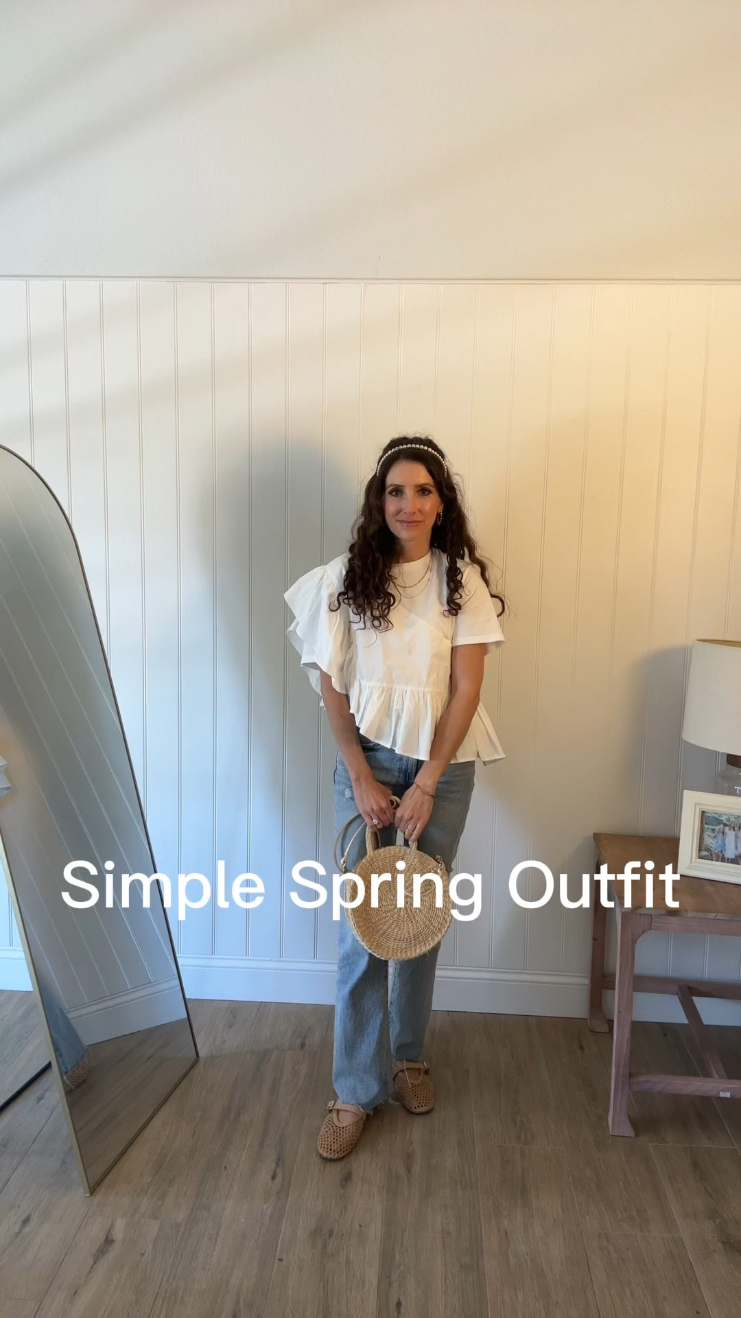 Jeans and a white tee are always classic! Add a fun white t shirt to dress it up and the mesh ballet flats for some trendiness! 

#LTKitbag #LTKstyletip #LTKshoecrush