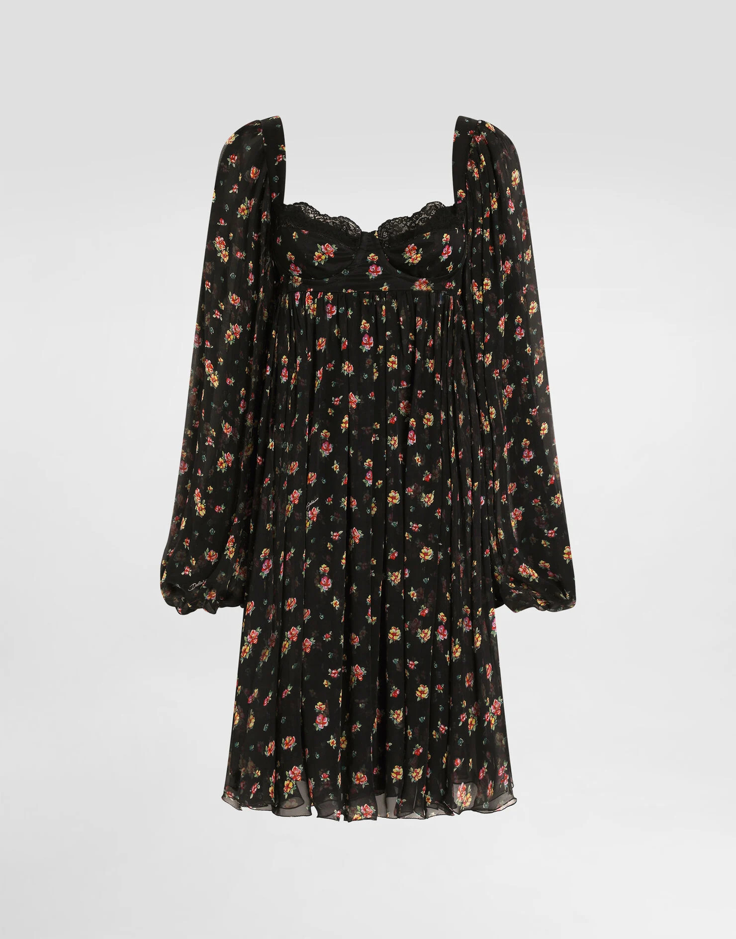 Small floral-print chiffon dress | Dolce & Gabbana US