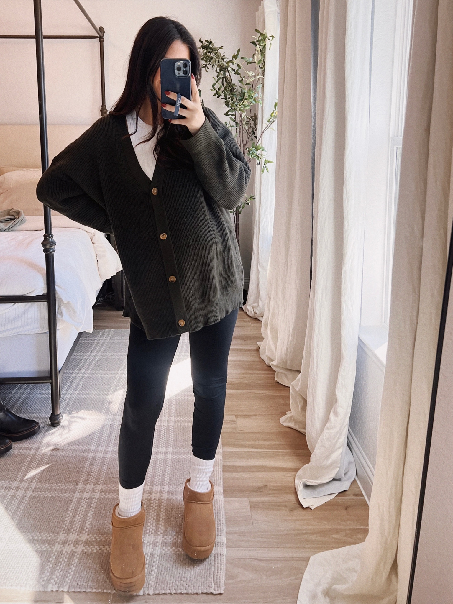 23 weeks pregnant amazon ootd - these are some of my favorite Amazon basics pregnant or not pregnant. I did size go to a L in the sweater to make sure I could wear with leggings. It’s also cute with jeans! 

#LTKbump #LTKstyletip #LTKover40