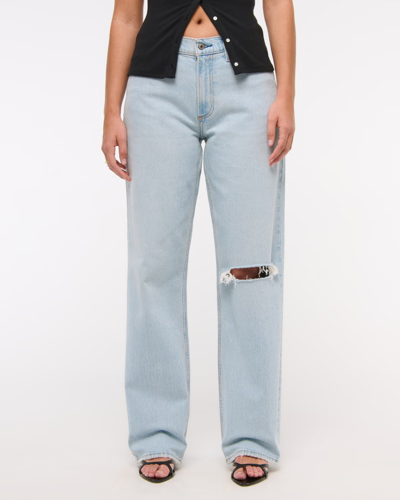 Women's Curve Love Low Rise Baggy Jean | Women's Bottoms | Abercrombie.com | Abercrombie & Fitch (US)