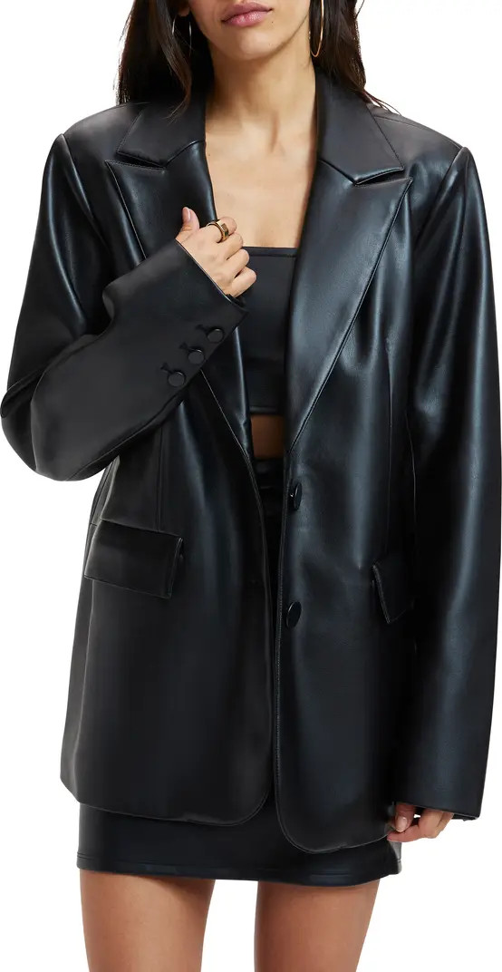 Better Than Leather Faux Leather Blazer | Nordstrom