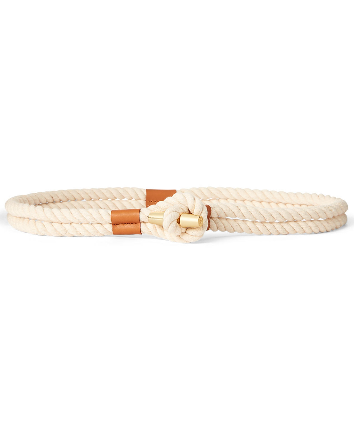 Lauren Ralph Lauren Medium Toggle Rope Belt - Natural | Macy's