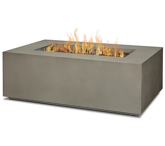 Real Flame Aegean Small Rectangle LP Fire Tablewith NG Conv | QVC